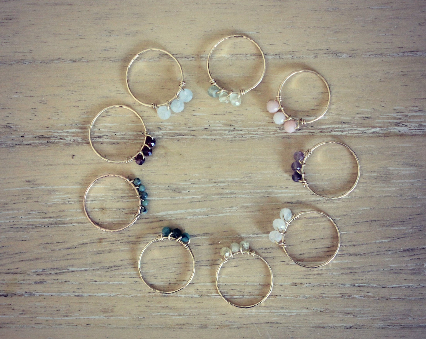 Citrine stacking ring, 14k gold filled ring, November birthstone ring