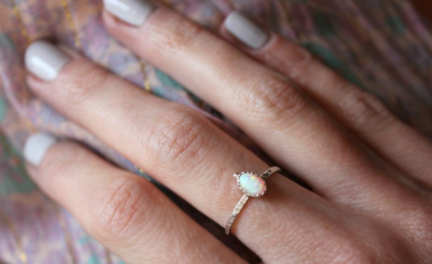 Opal ring ∙ Sterling silver ring ∙ Statement rings ∙ Graduation gifts ∙ Rings for women ∙ Midi rings