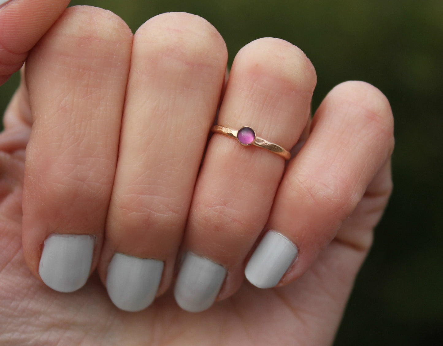 Midi Rings ∙ Gold filled ring ∙ Amethyst ring ∙ Knuckle ring ∙ February birthstone ∙ Mid finger ring