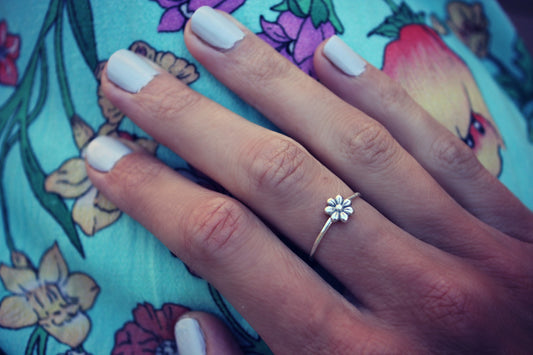 Sterling silver Flower ring