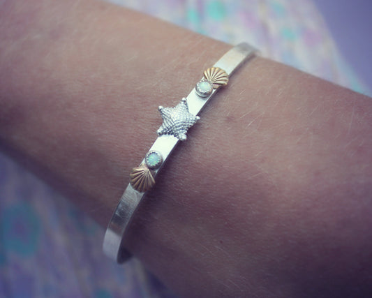 Sterling silver Mermaid Opal bracelet
