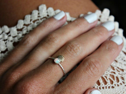Opal mermaid ring