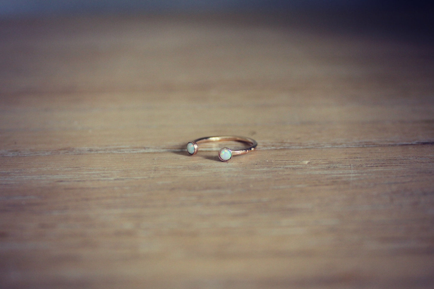 14k Gold Filled Double Open Gemstone Ring | Choose Your Stone