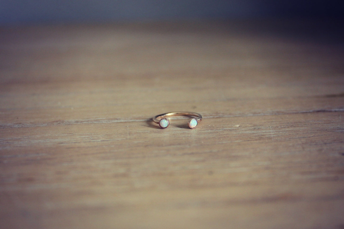 14k Gold Filled Double Open Gemstone Ring | Choose Your Stone