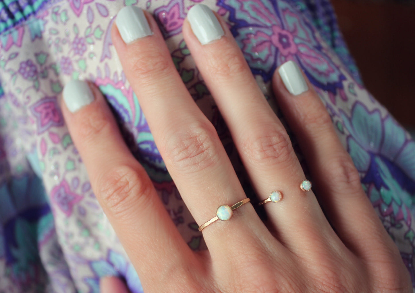 14k Gold Filled Double Open Gemstone Ring | Choose Your Stone