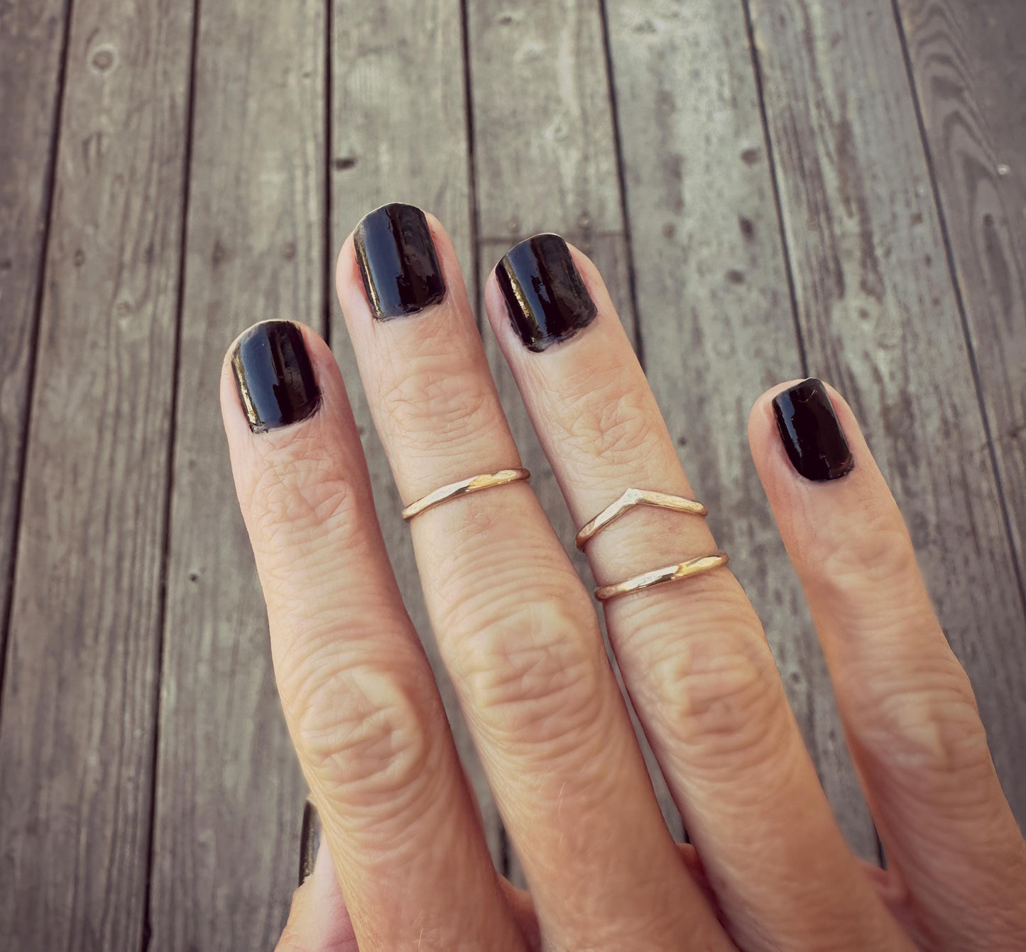 Midi rings ∙ Set of three Gold filled midi rings