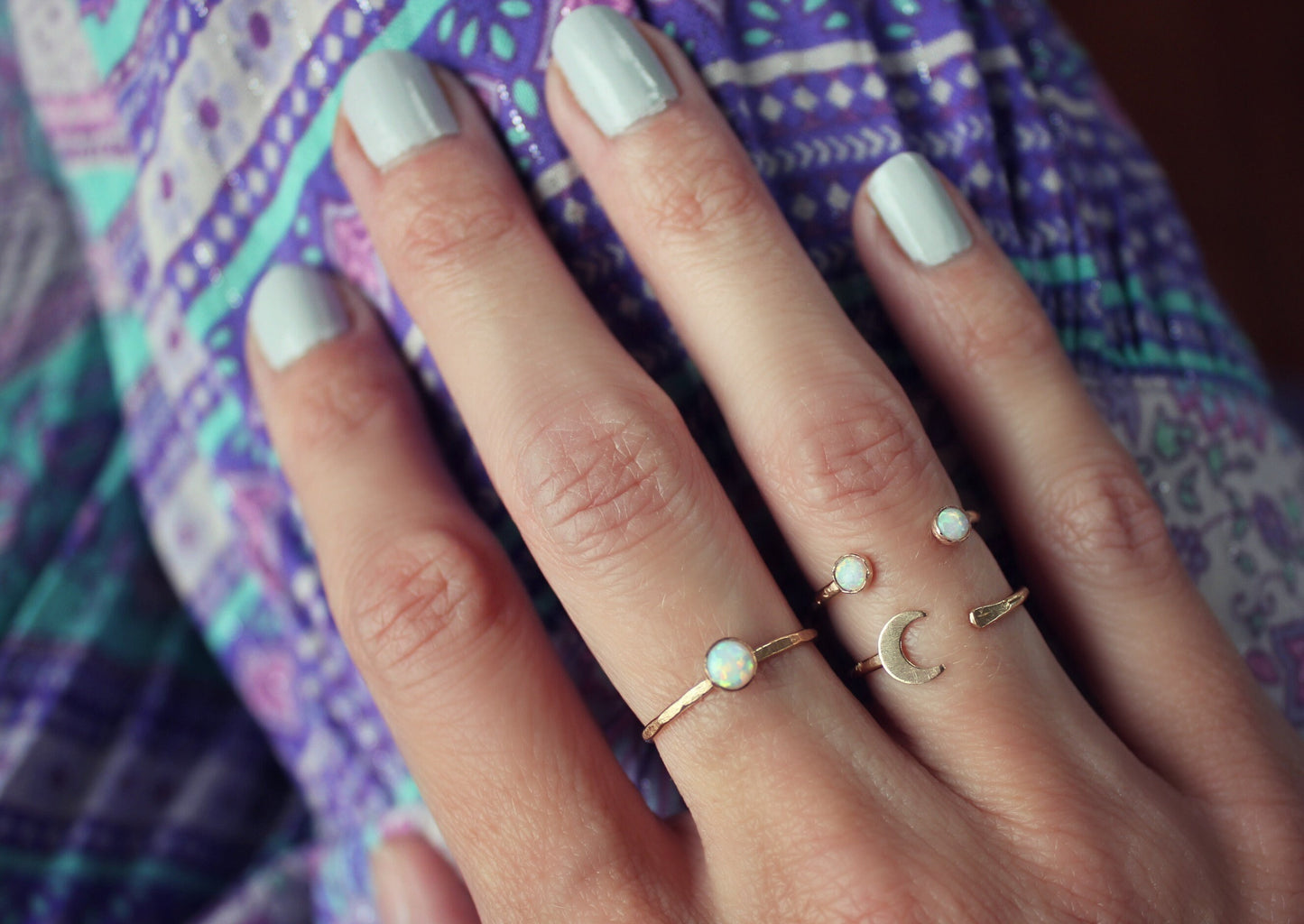 14k Gold Filled Double Open Gemstone Ring | Choose Your Stone
