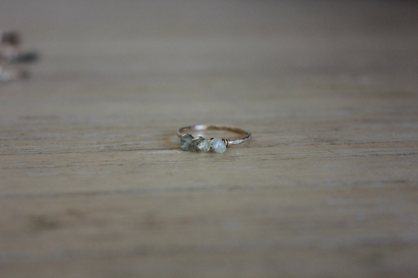 Peridot stacking ring, 14k gold filled ring, August birthstone ring