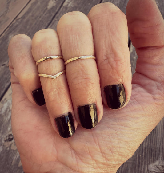 Midi rings ∙ Set of three Gold filled midi rings