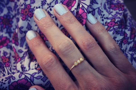 Citrine stacking ring, 14k gold filled ring, November birthstone ring