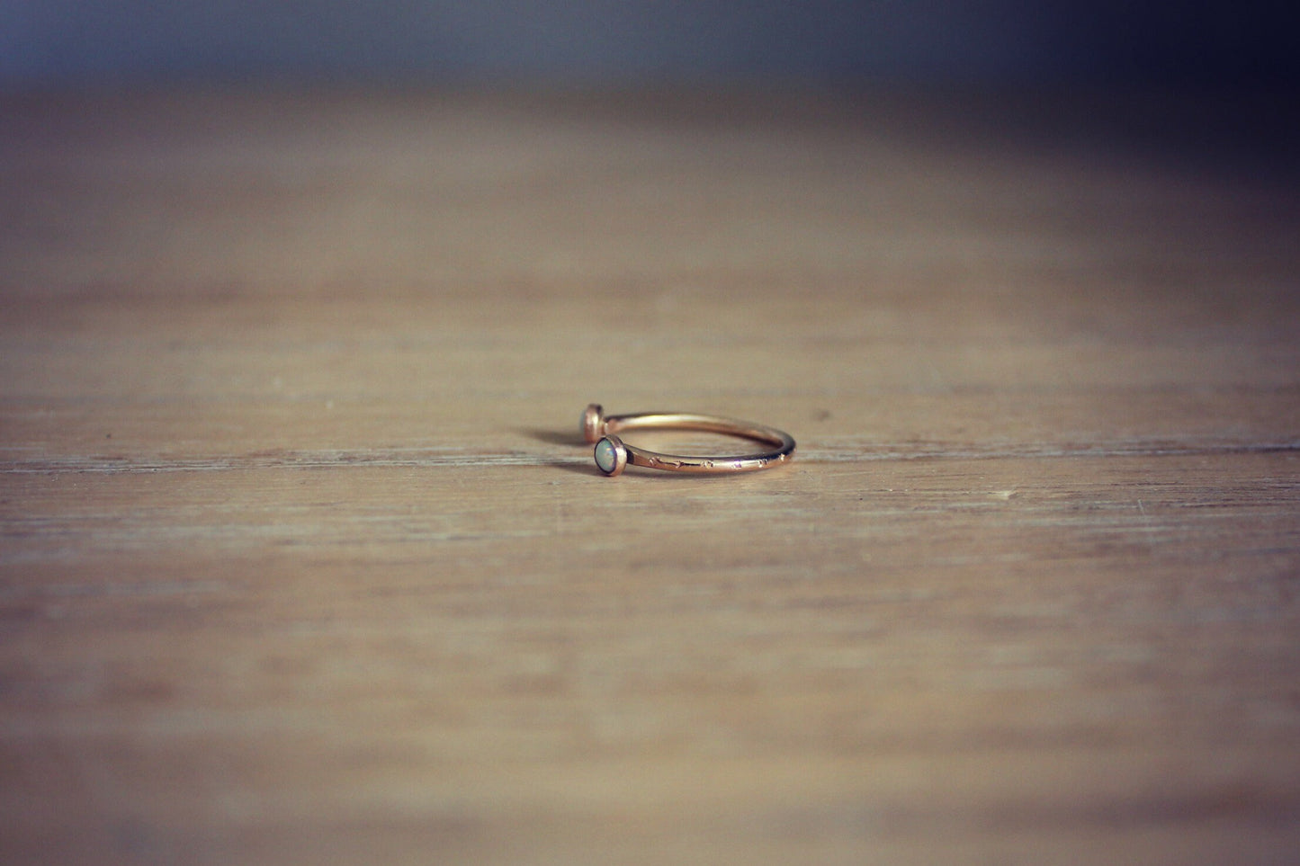 14k Gold Filled Double Open Gemstone Ring | Choose Your Stone