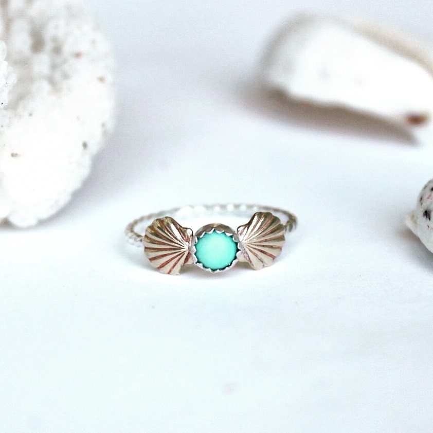 Sterling silver ring, opal ring, mermaid ring, stacking ring - available in Opal, Turquoise. Moonstone, Pearl and more!