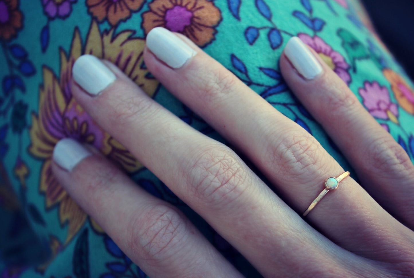 Gold opal ring ∙ Skinny gold ring ∙ Opal ring ∙ Gold filled ring ∙ Rings for Women ∙ Midi rings