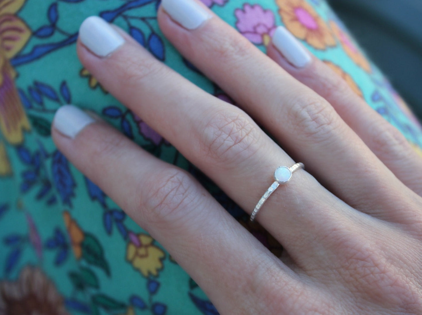 Opal ring, silver rings, statement rings, midi rings, .925 sterling silver rings for women, October birthstone, graduation gift