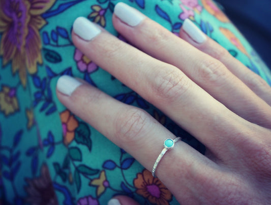 Sterling silver ring, turquoise ring, turquoise, silver rings, stacking rings, midi ring, knuckle ring, sterling silver rings