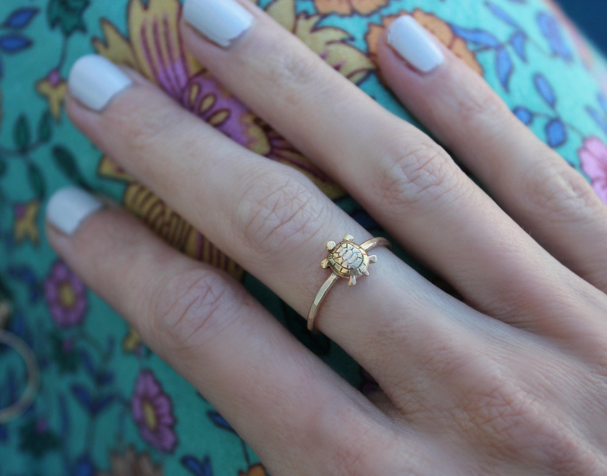 Gold stacking ring ∙ Turtle ring ∙ Gold filled ring ∙ Skinny gold ring, Tortoise ring, Gifts under 30