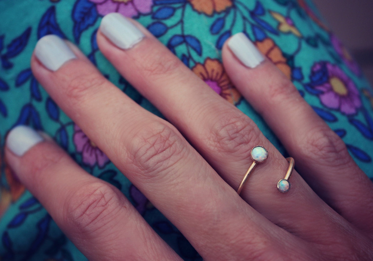 14k gold filled opal ring