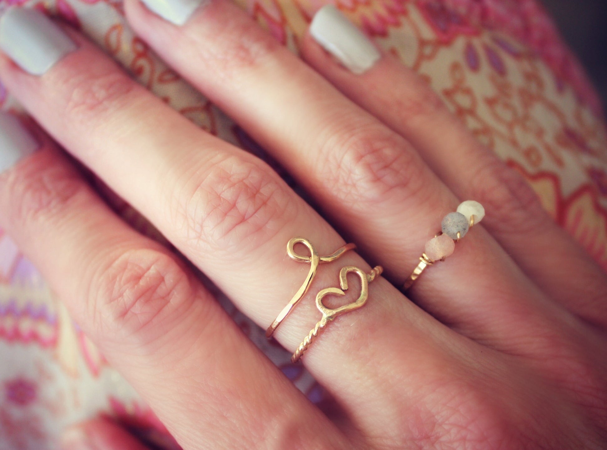 Gold heart ring, mini heart ring, 14k gold fill stacking ring, rustic hammered ring, valentines gift