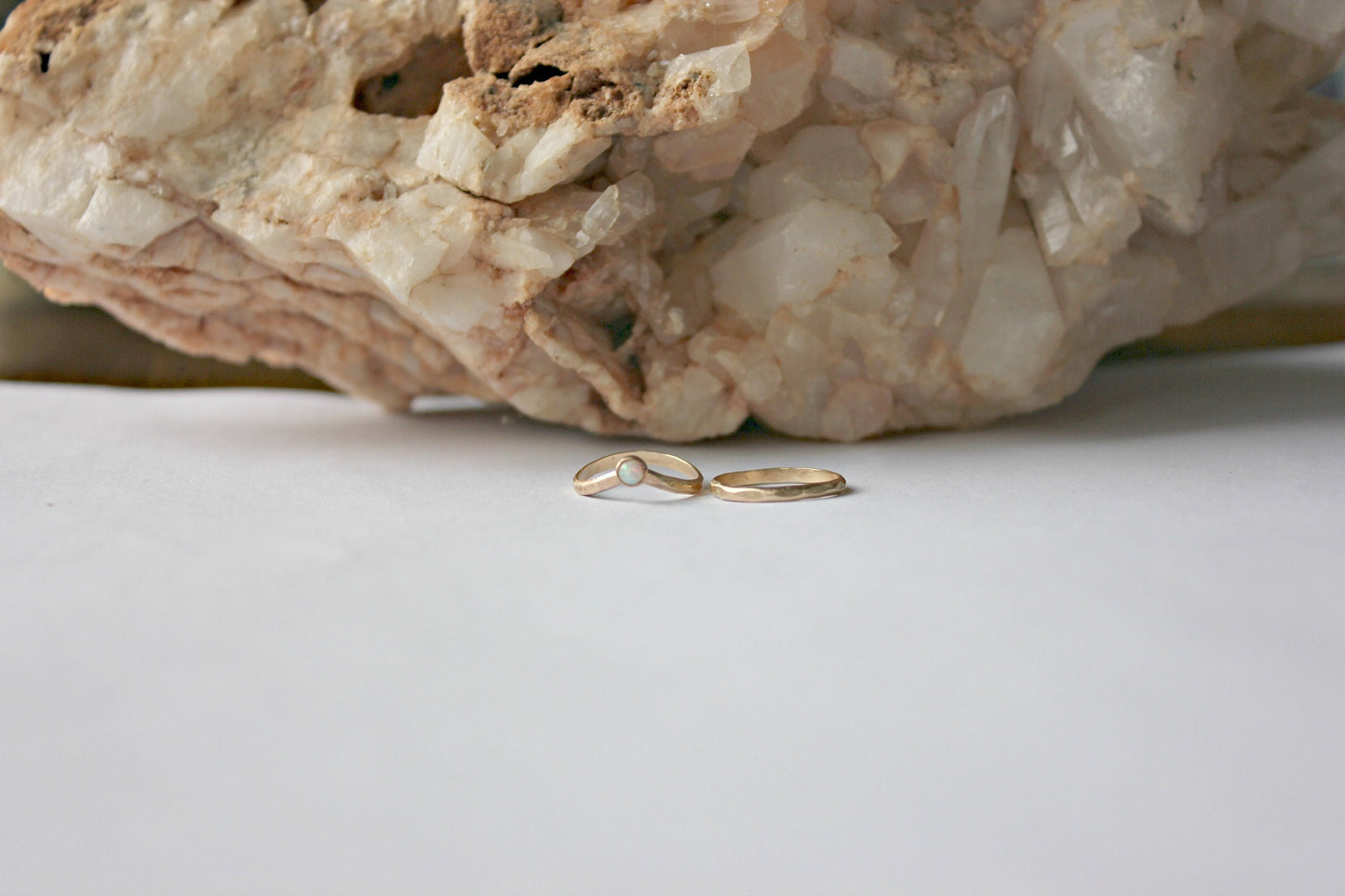 Midi ring set, Gold filled Opal knuckle ring set - October birthstone rings, stacking rings - midi rings, knuckle ring set, gold rings