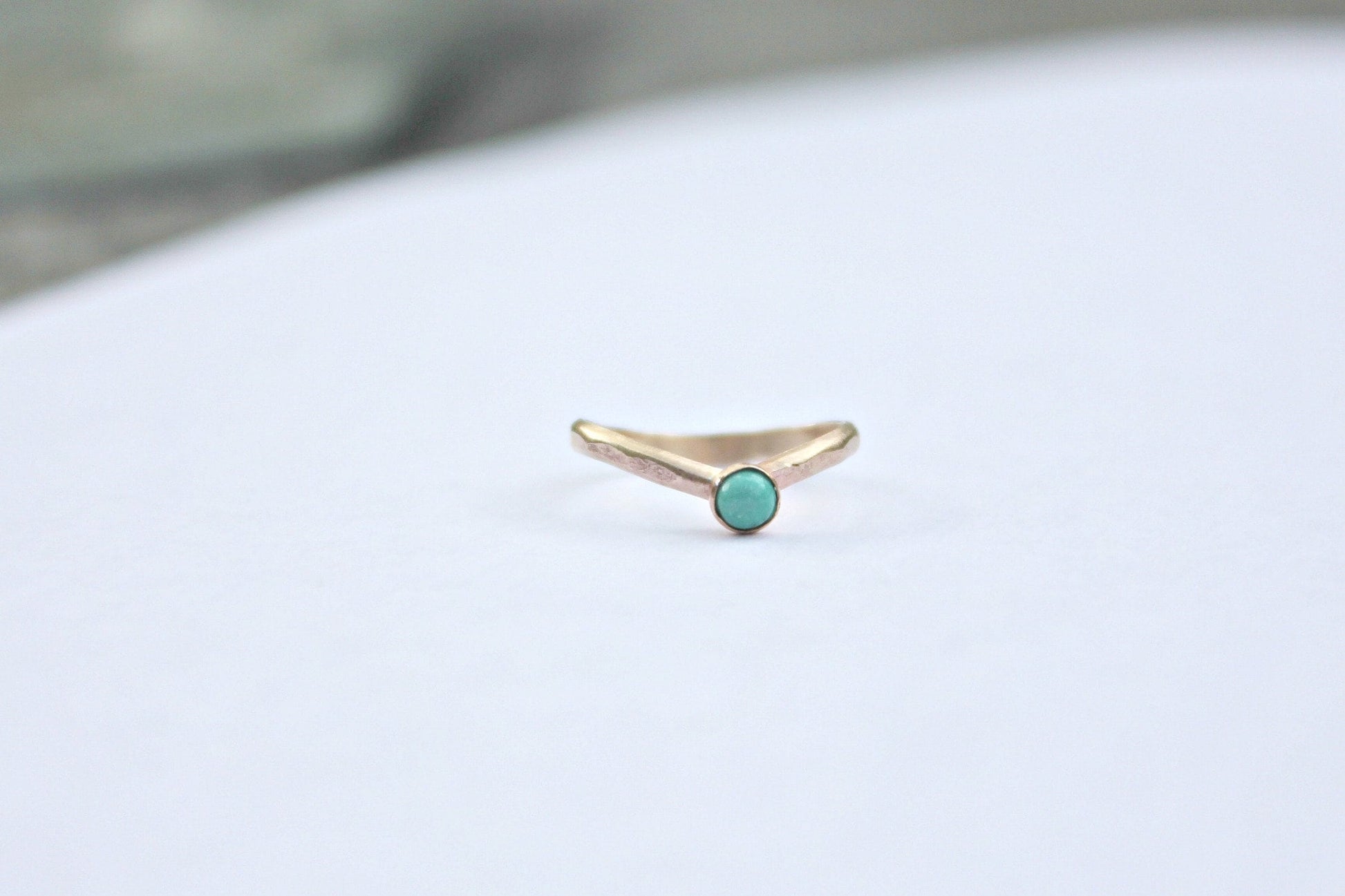 Gold filled Turquoise ring, stacking ring - December birthstone, midi rings, mid finger ring, knuckle ring, gold ring