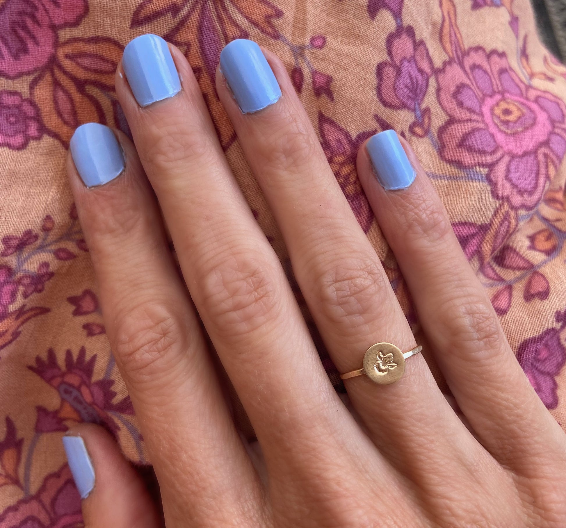 Birth flower ring, gold rings, gold filled flower ring, personalized gifts, stacking ring, midi rings, stackable ring, graduation gifts