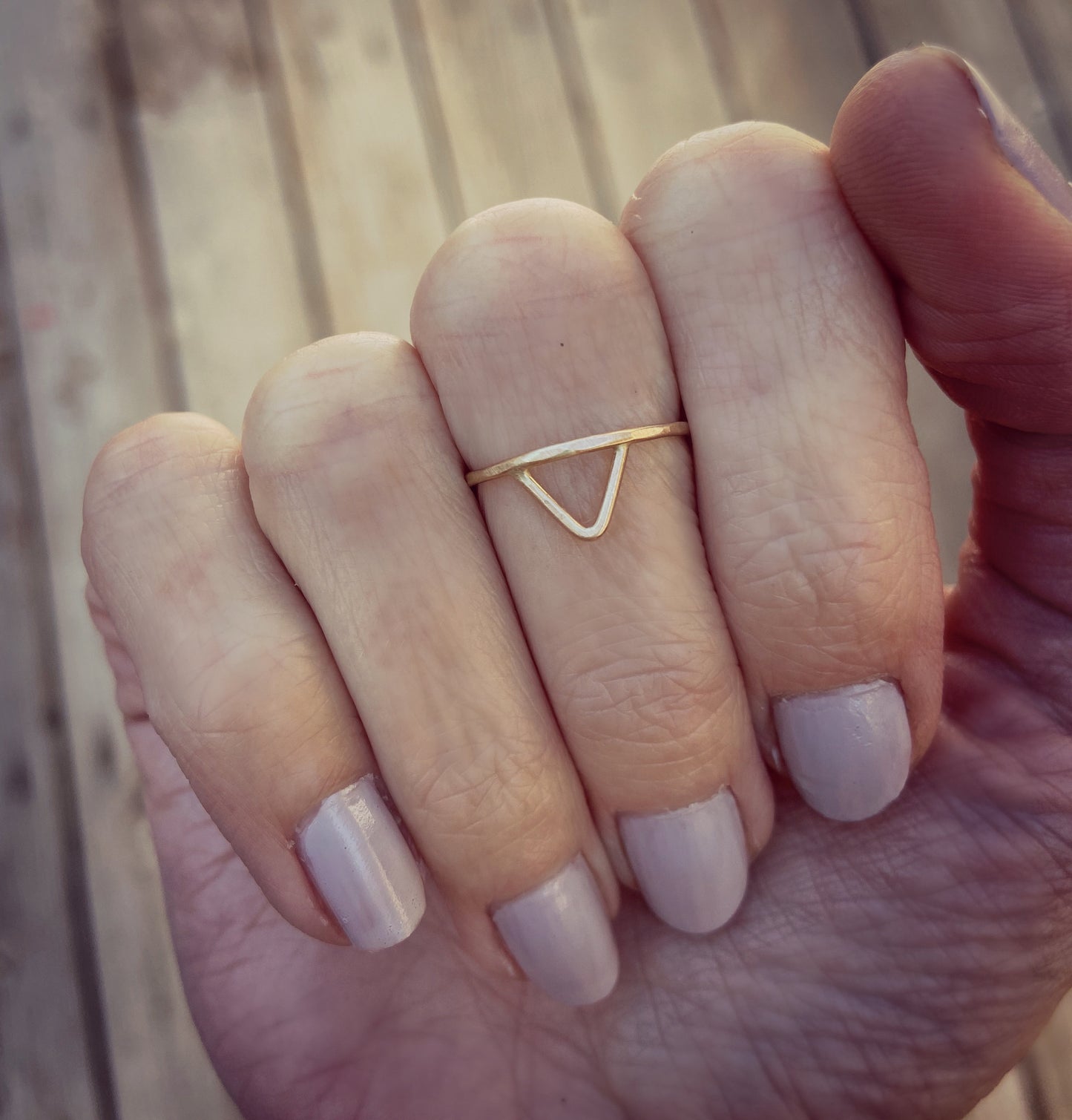 Gold midi ring ∙ Triangle ring ∙ Knuckle ring  ∙ Stacking rings ∙ Midi rings  ∙ Gold ring  ∙ Stacking rings