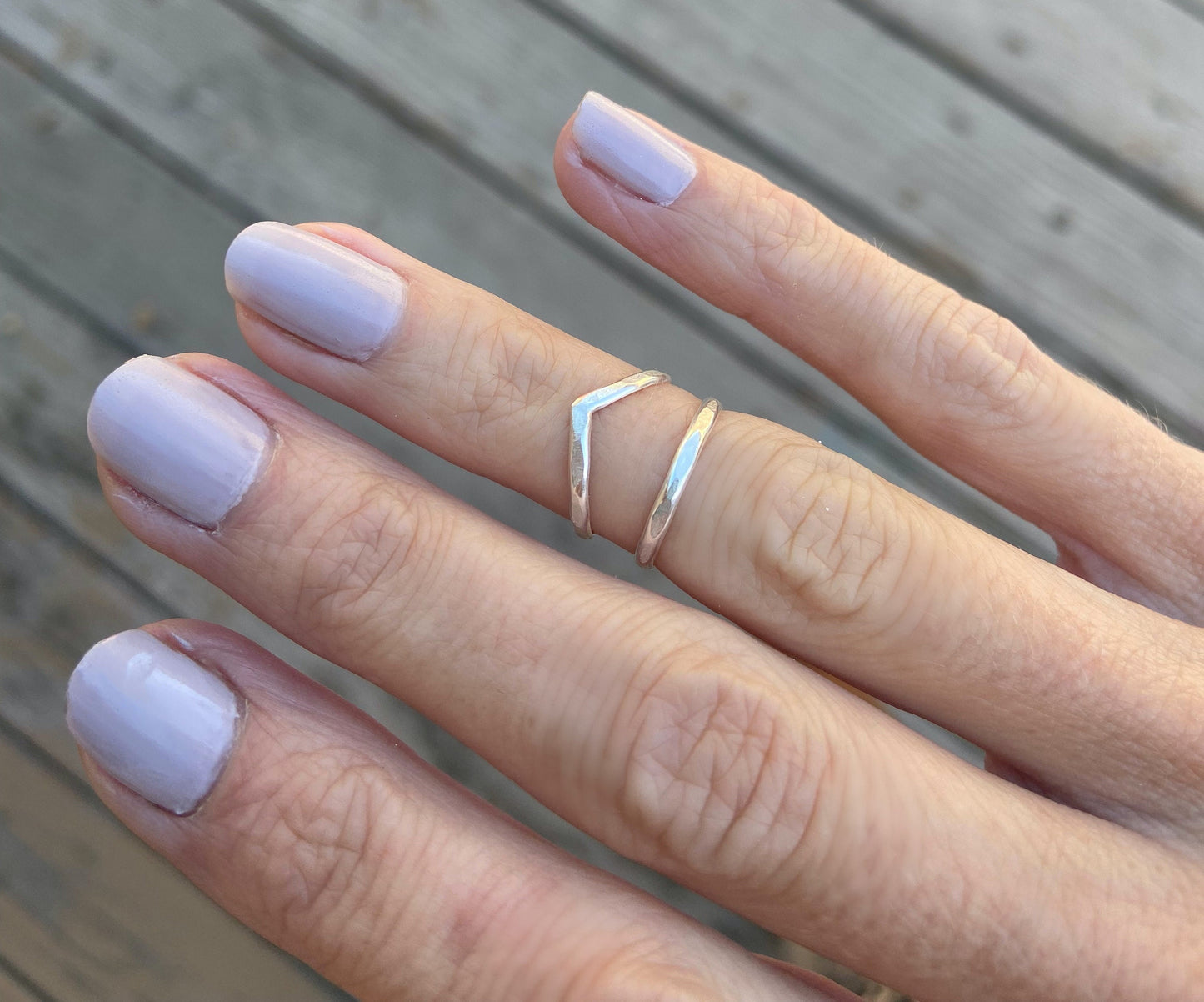 Sterling silver knuckle ring ∙ Stacking rings ∙ Midi rings ∙ Mid finger ring ∙ knuckle ring set ∙ Silver rings