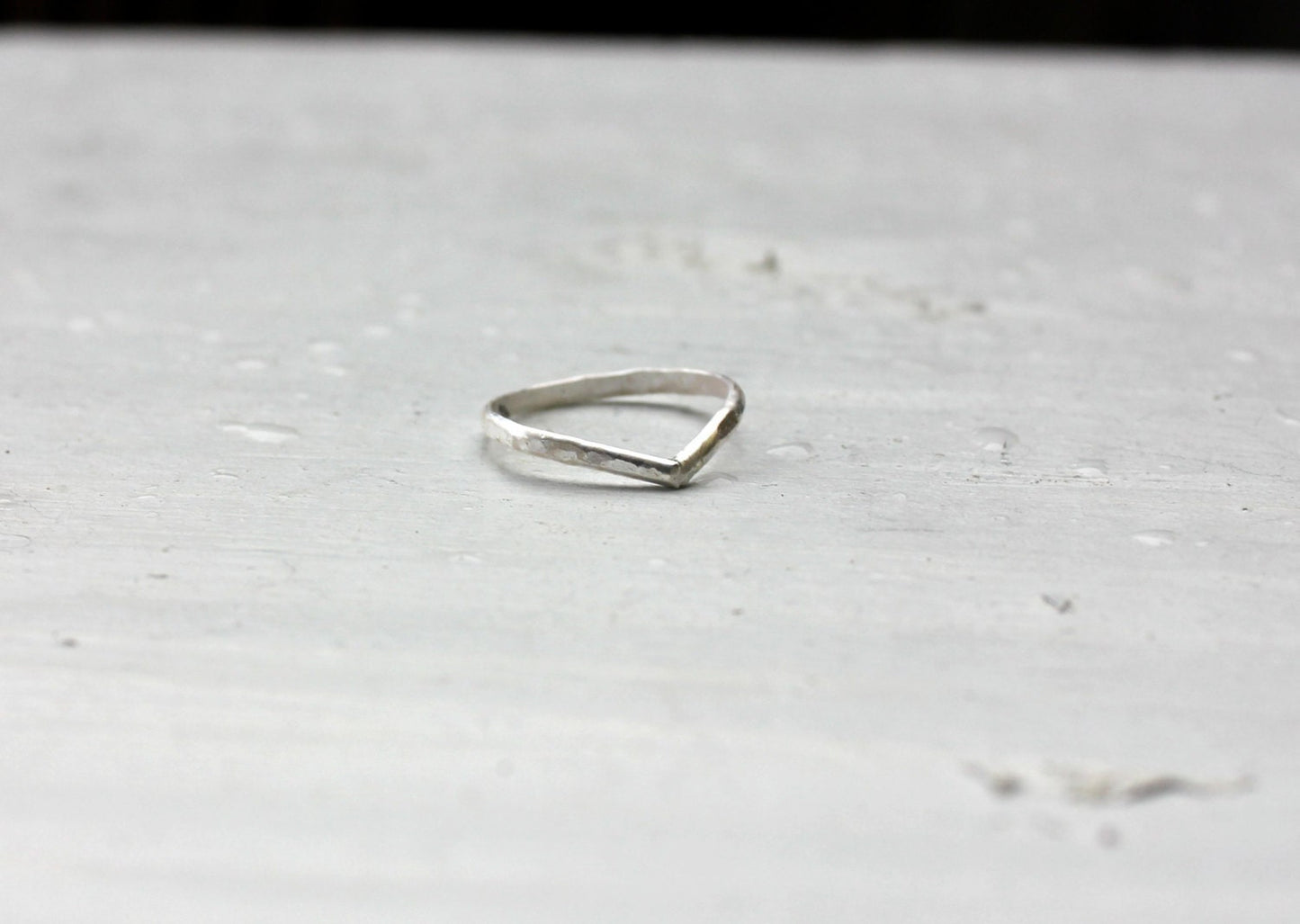 Midi rings, Sterling silver knuckle ring, chevron stacking ring - midi ring, silver ring