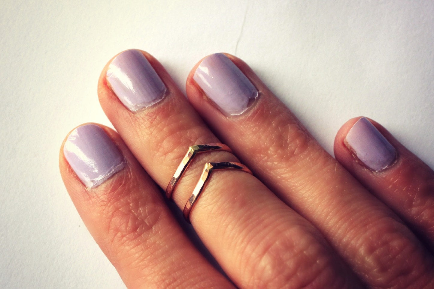 Midi rings, knuckle rings, Rose Gold knuckle ring set, chevron stacking rings - midi rings, Rose Gold rings