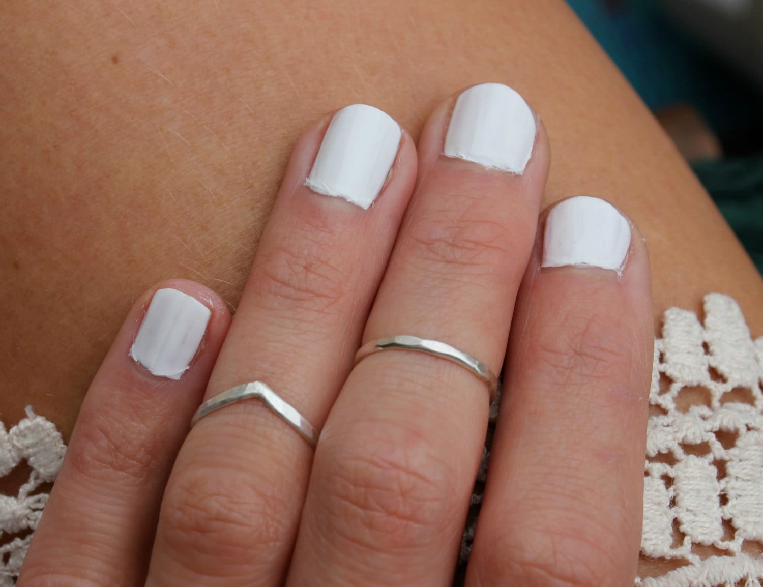 Sterling silver knuckle ring ∙ Stacking rings ∙ Midi rings ∙ Mid finger ring ∙ knuckle ring set ∙ Silver rings