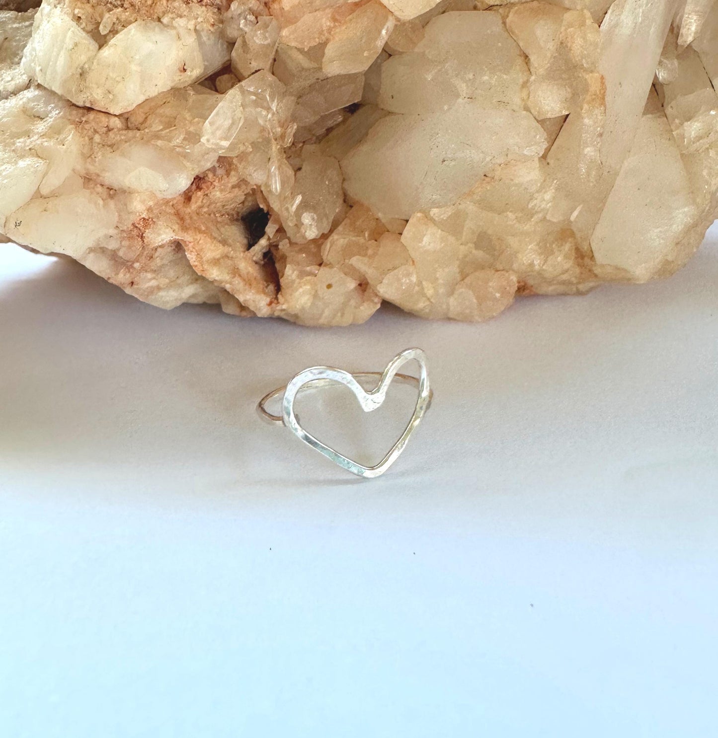 Sterling silver heart ring, love ring, stacking ring, stackable ring, minimalist jewelry
