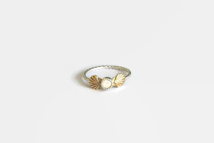 Sterling silver ring, opal ring, mermaid ring, stacking ring - available in Opal, Turquoise. Moonstone, Pearl and more!