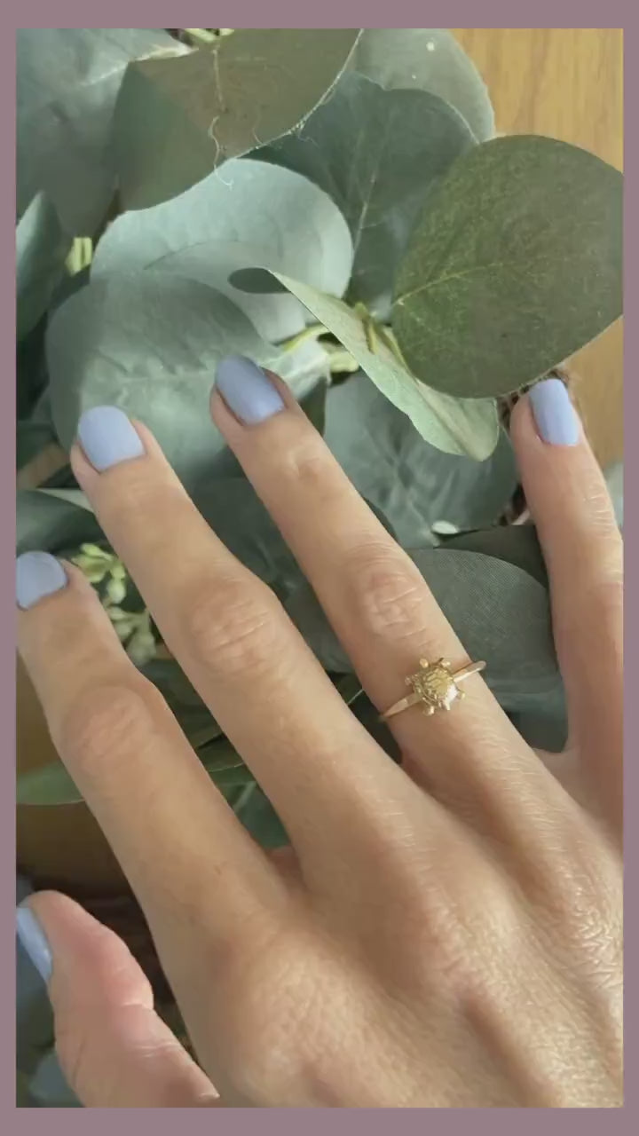 Gold stacking ring ∙ Turtle ring ∙ Gold filled ring ∙ Skinny gold ring, Tortoise ring, Gifts under 30