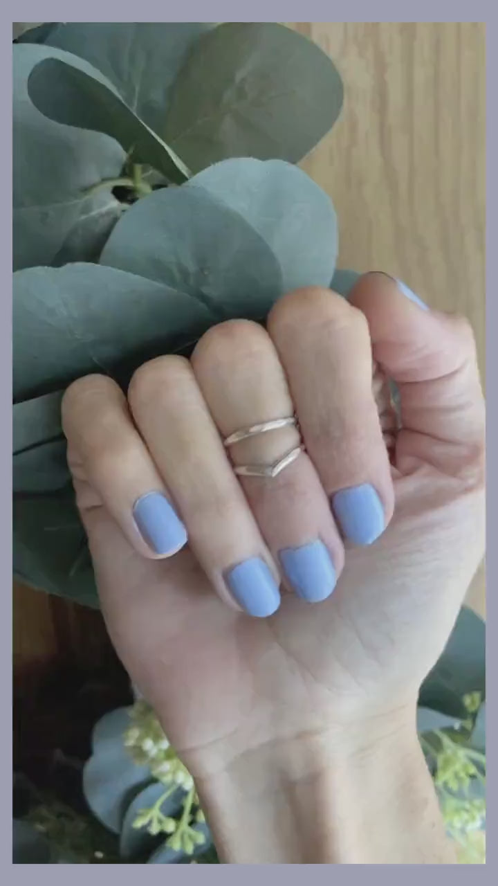Sterling silver knuckle ring ∙ Stacking rings ∙ Midi rings ∙ Mid finger ring ∙ knuckle ring set ∙ Silver rings