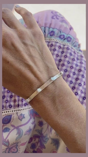 Opal bracelet, silver bracelet, sterling silver bangle bracelet, opal bracelet cuff, cuff bracelet silver, boho silver cuff, for her