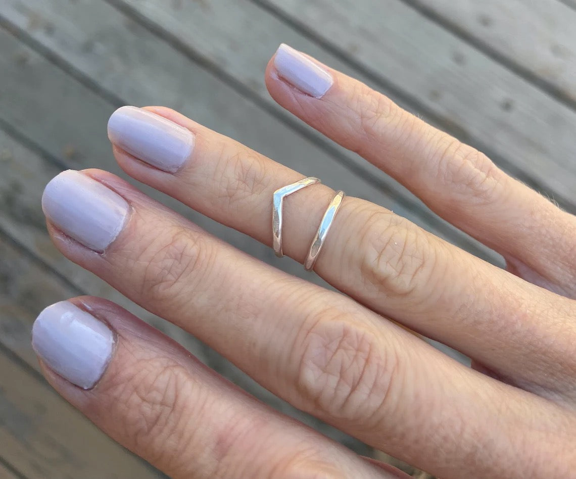 Sterling silver midi ring set