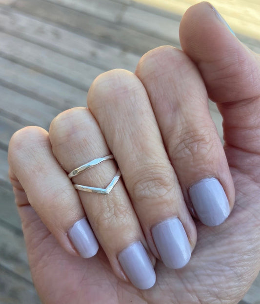 Sterling silver midi ring set