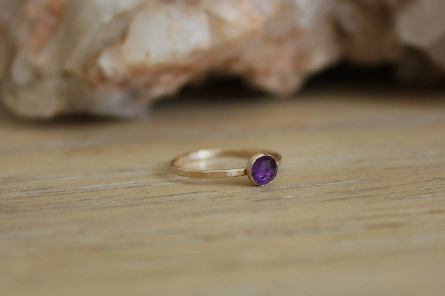 Gold filled Amethyst ring