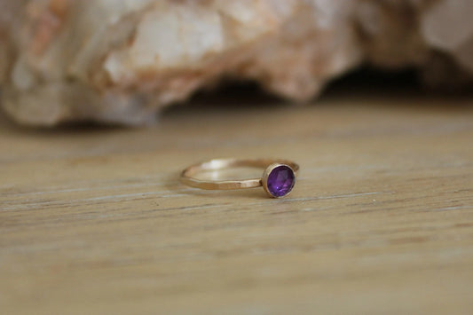 Gold filled Amethyst ring