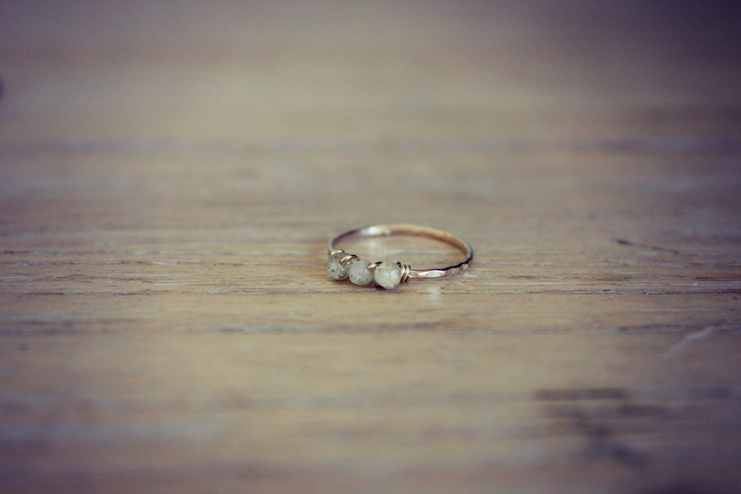 August Birthstone stacking ring -skinny gold Peridot ring