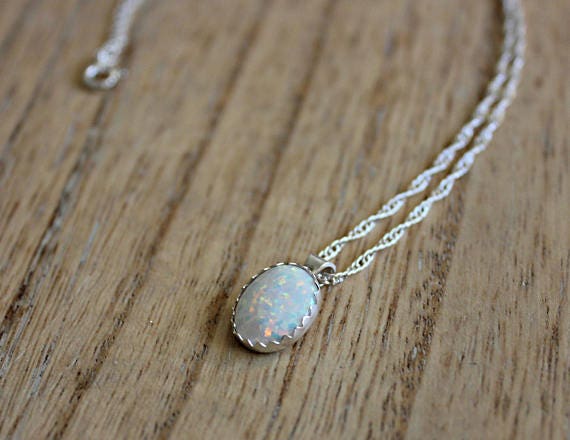 Sterling silver Opal necklace
