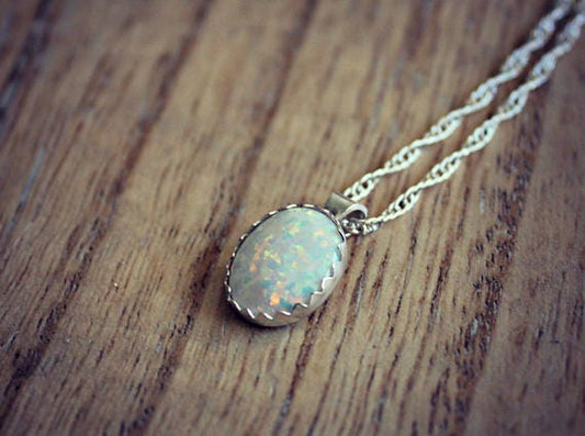 Sterling silver Opal necklace
