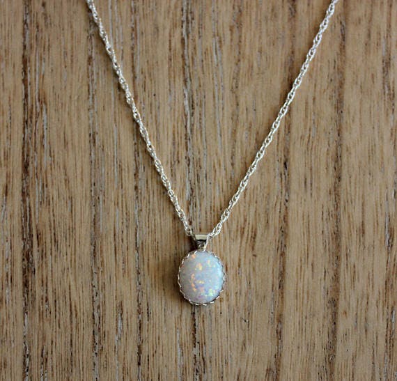 Sterling silver Opal necklace