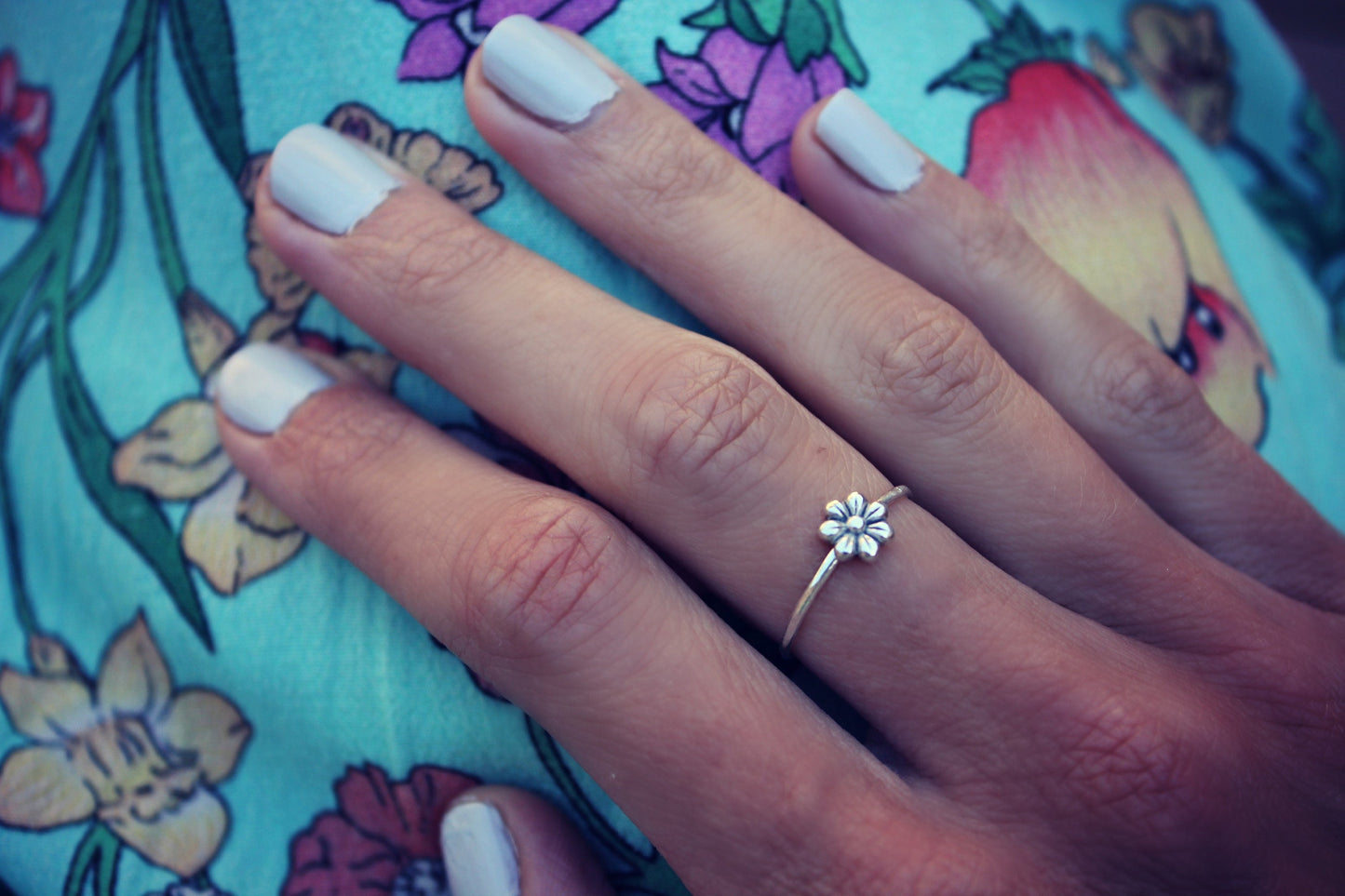 Sterling silver Flower ring