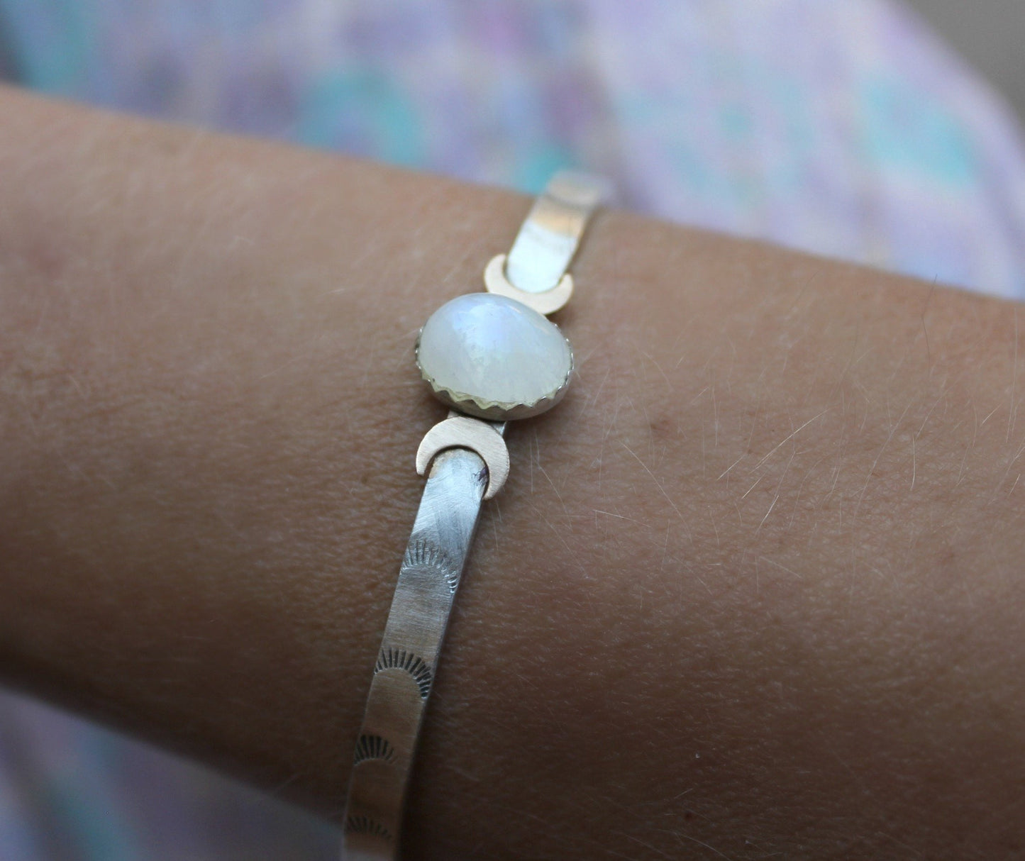 Sterling silver Moonstone cuff