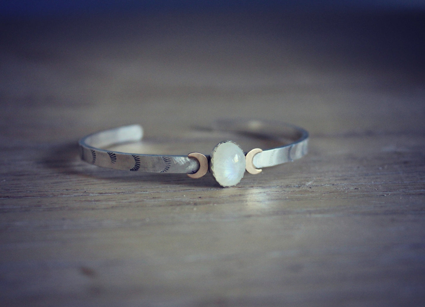 Sterling silver Moonstone cuff