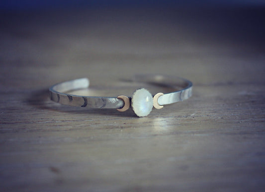 Sterling silver Moonstone cuff