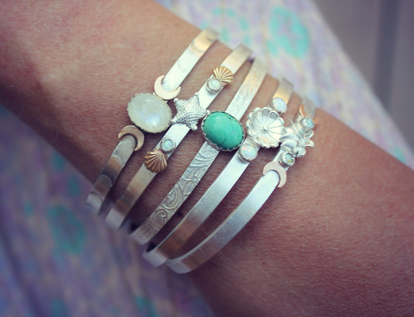 Sterling silver Mermaid Opal bracelet