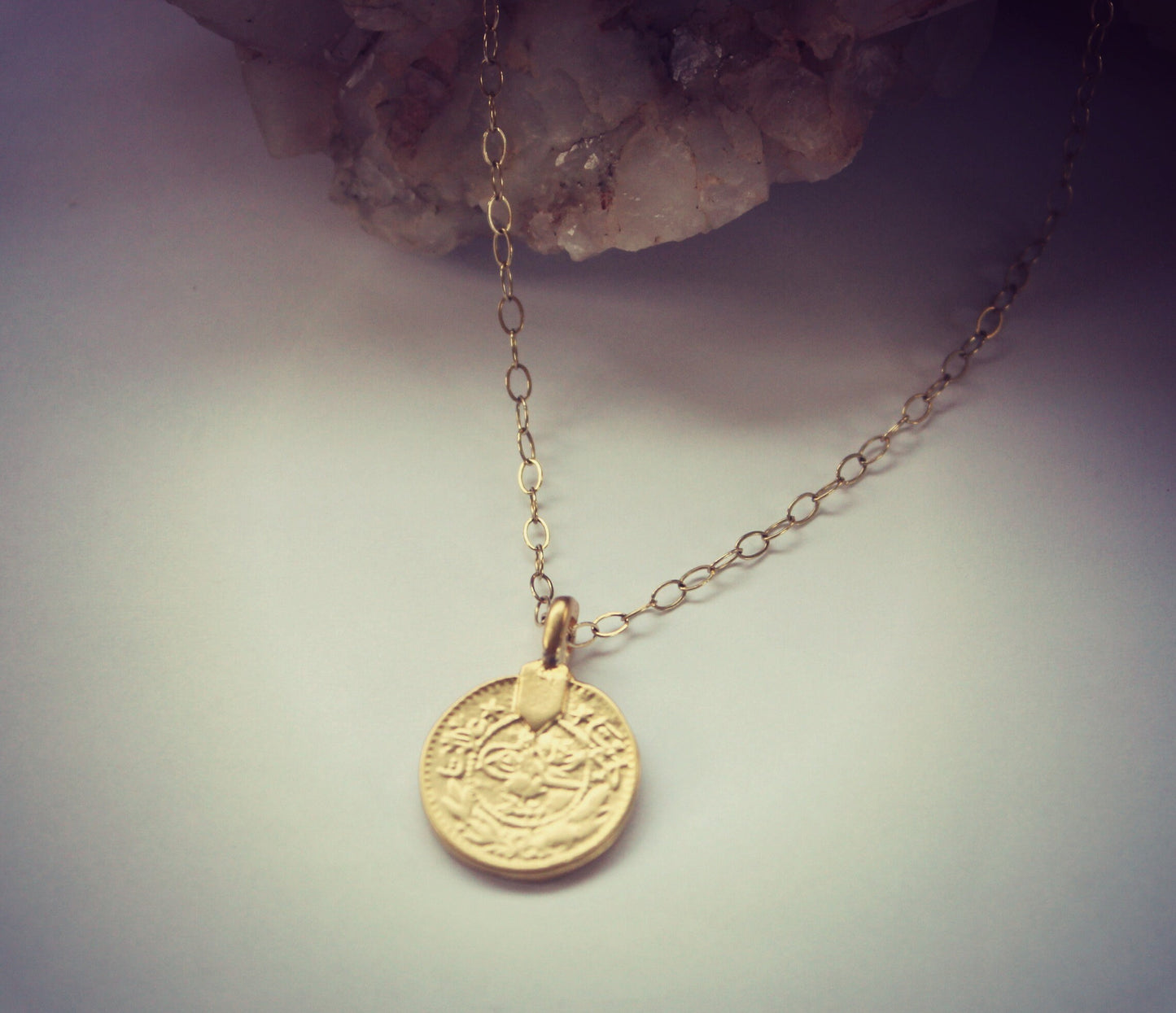 Gold coin necklace