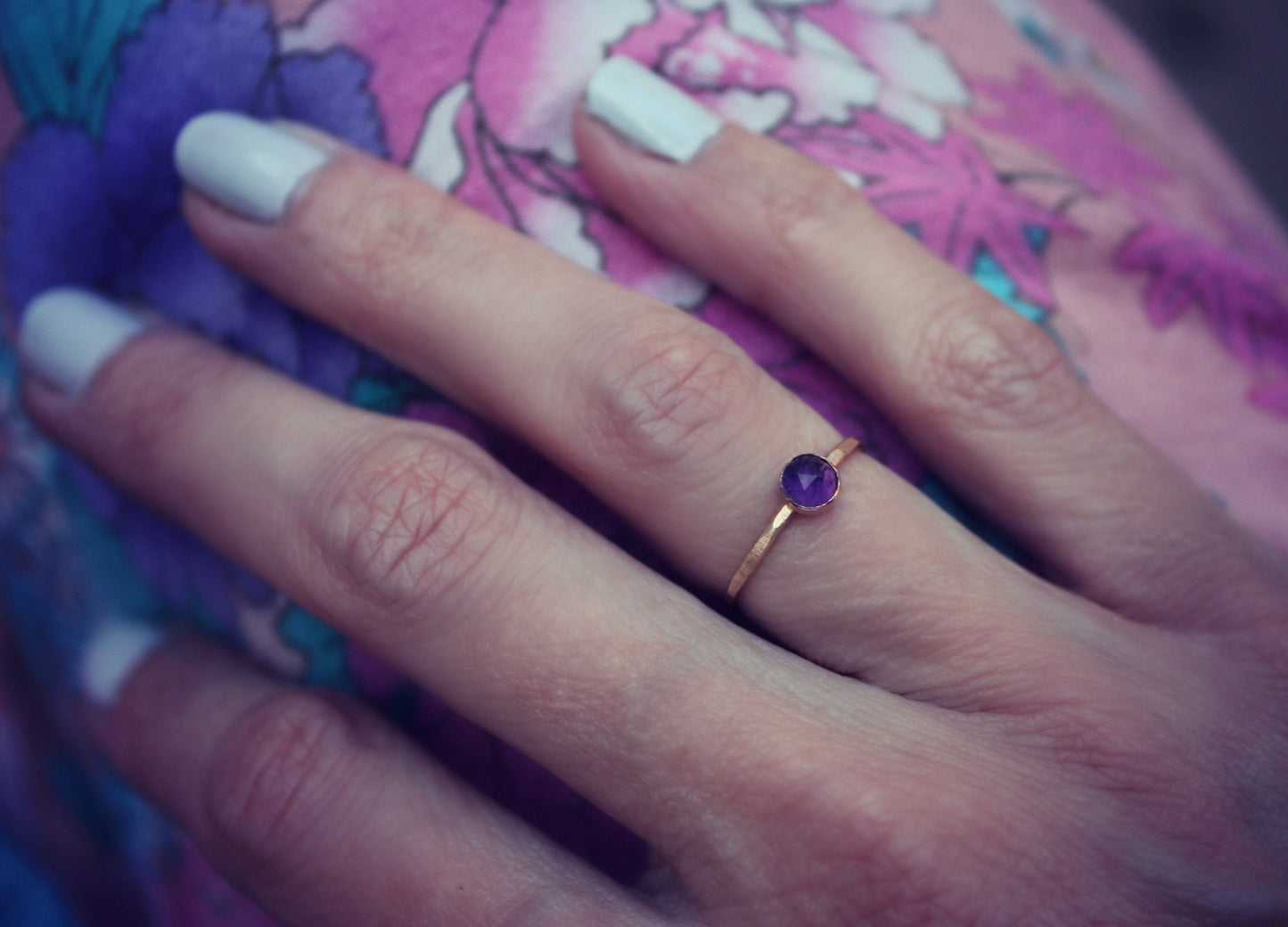 Gold filled Amethyst ring
